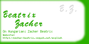 beatrix zacher business card